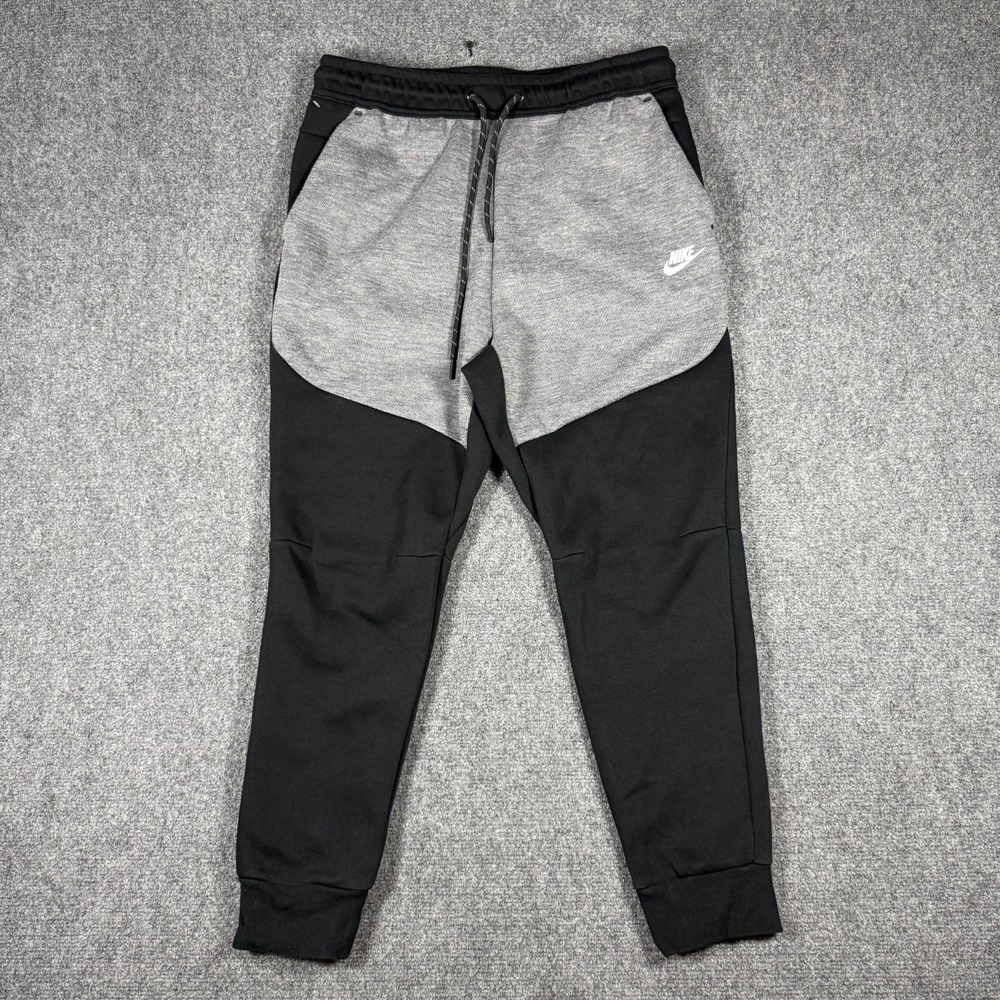 Nike Tech Fleece Joggers Youth XL Black Grey Colorblock CU4496-013